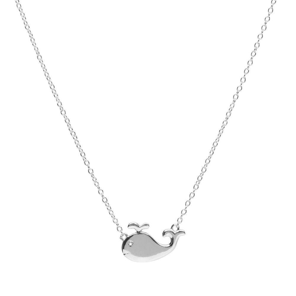 Bellaboho Baby Whale Pendant Silver Necklace