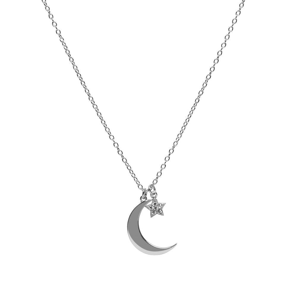 Bellaboho Stellar Moon Silver Necklace