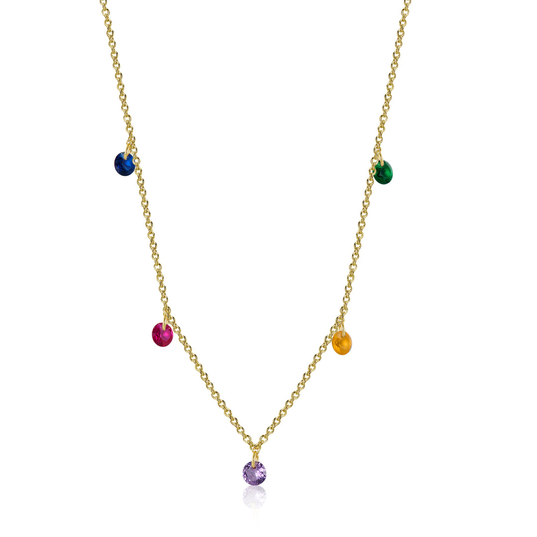 Bellaboho Dainty Rainbow Necklace
