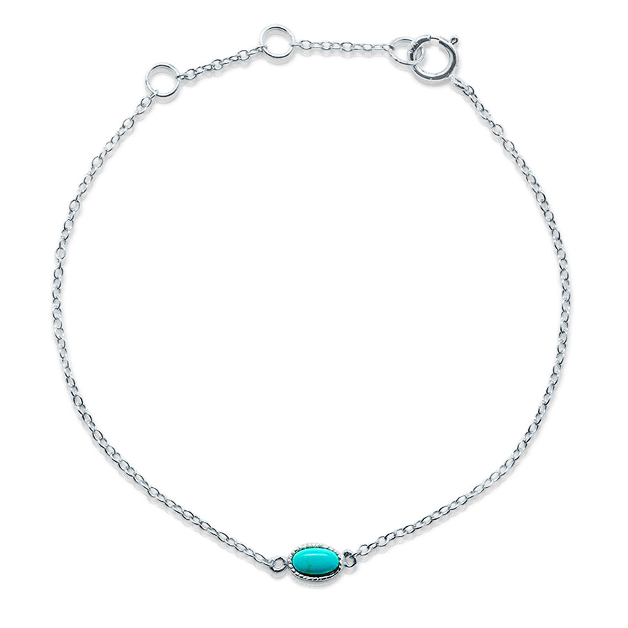 Bellaboho Turquoise Skies Gem Silver Bracelet