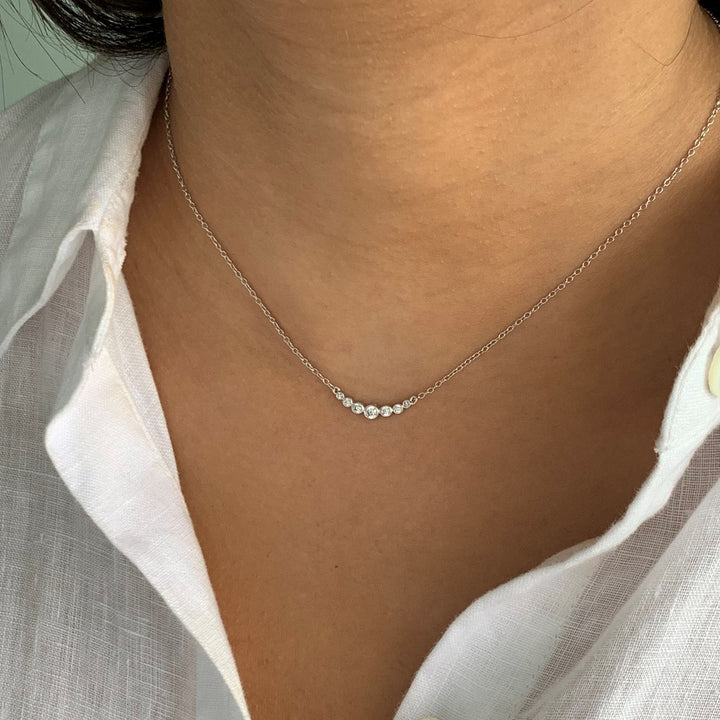 Bellaboho Crystal Drop Silver Necklace