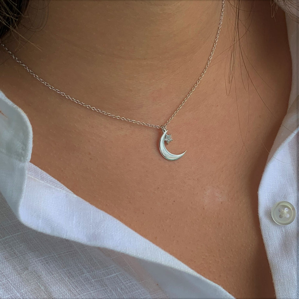 Bellaboho Stellar Moon Silver Necklace