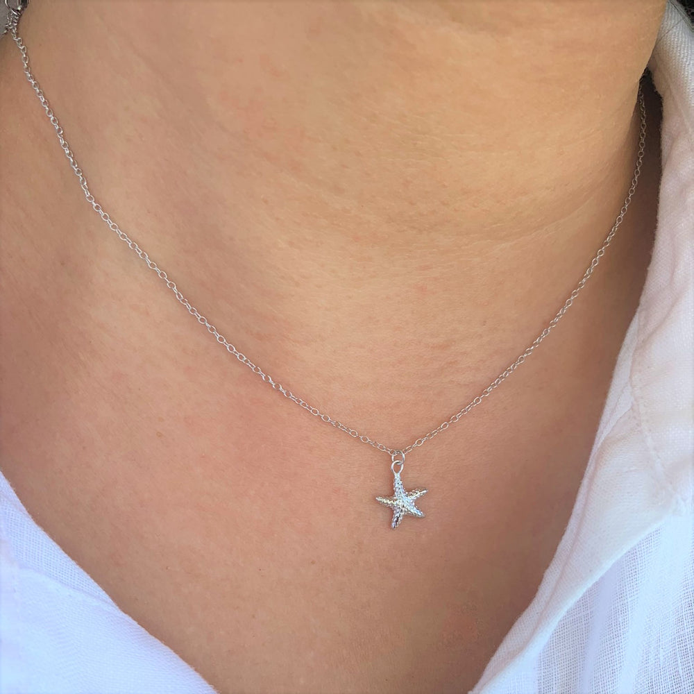 Bellaboho Starfish Charm Pendant Silver Necklace