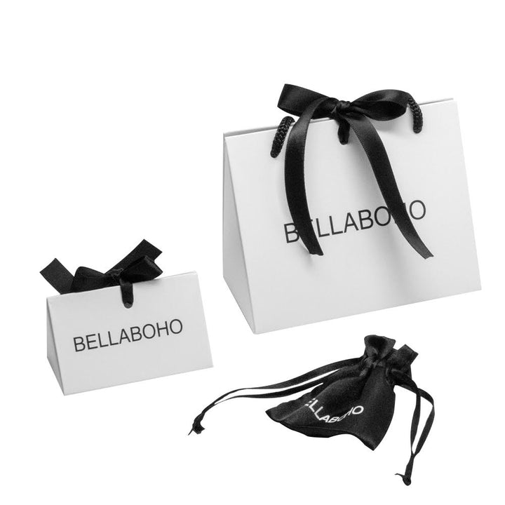 Bellaboho Essential Black Onyx Stud Silver Earrings