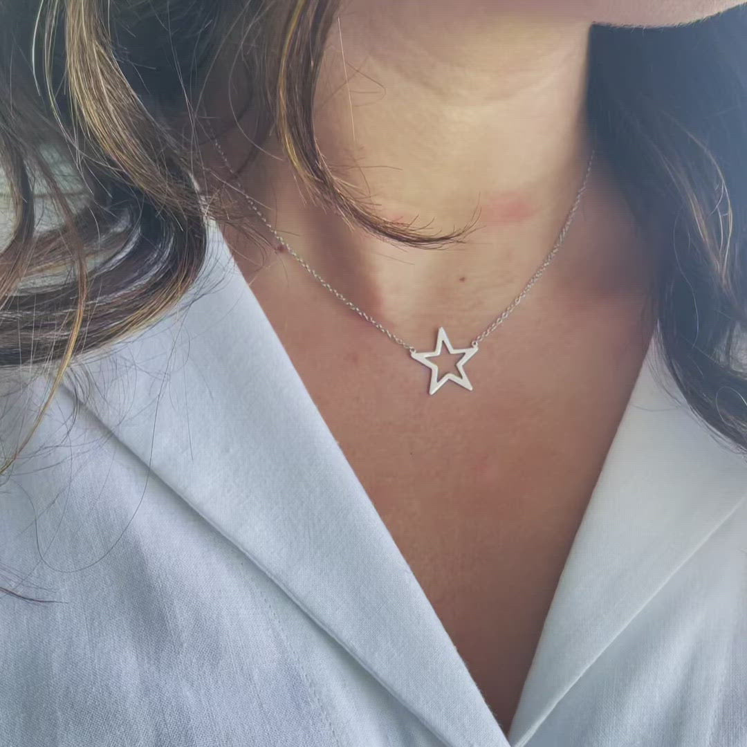 Solo Star Silver Necklace