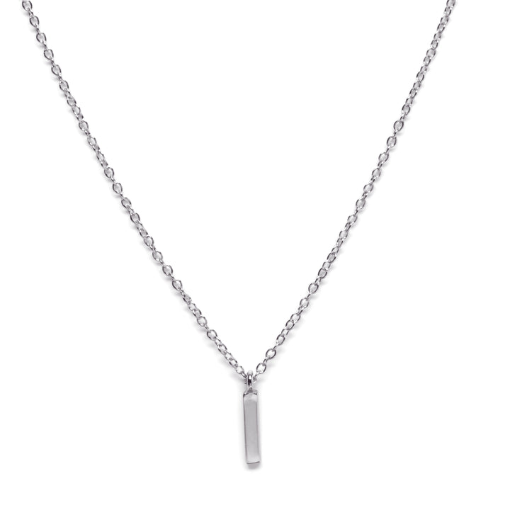 Bellaboho Vertical Bar Silver Necklace